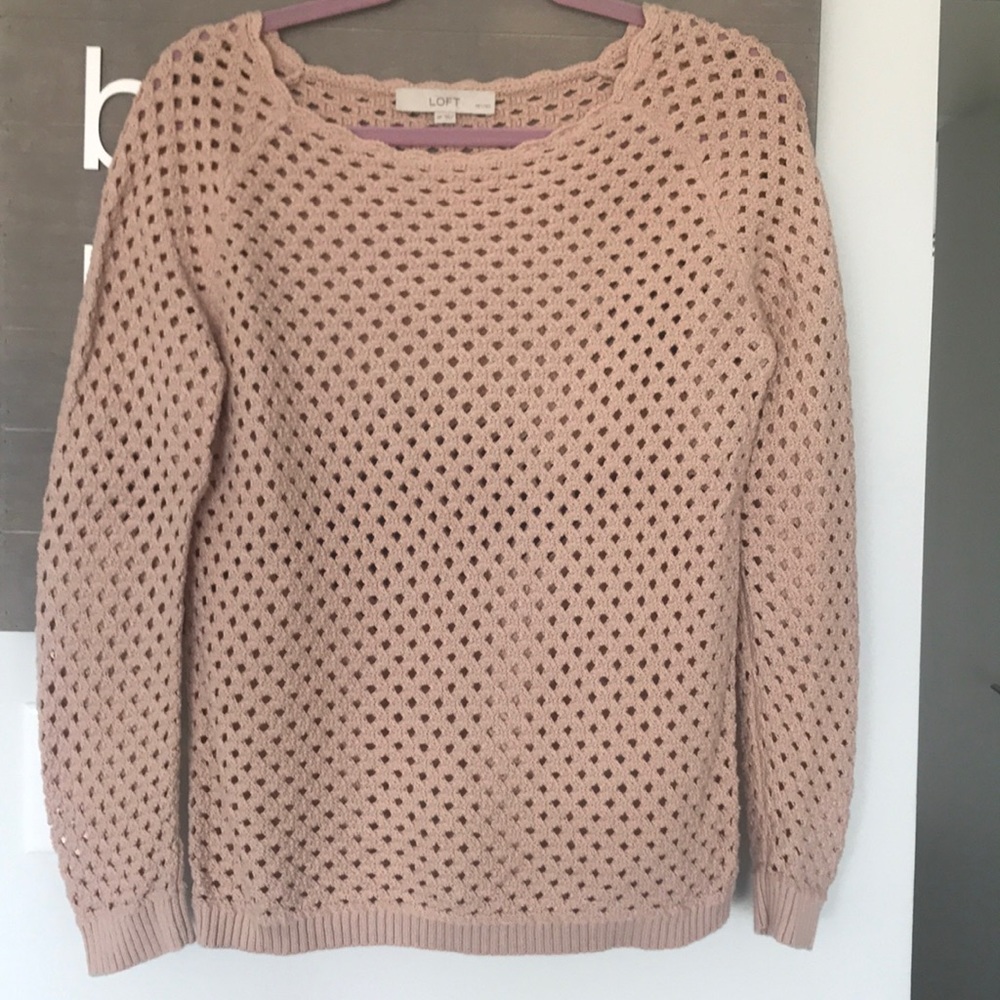 LOFT Petite Open Knit Sweater